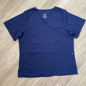 Tafford Medium Scrub Uniform V-neck Medical‎ Nursing Healthcare Blue NAT030